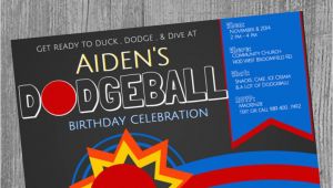 Dodgeball Birthday Party Invitations Dodgeball Birthday Party Invitations Dodgeball theme Boy