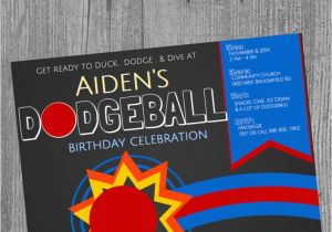 Dodgeball Birthday Party Invitations Dodgeball Birthday Party Invitations Dodgeball theme Boy