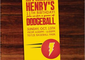 Dodgeball Birthday Party Invitations Dodgeball Invitations Set Of 12 by Polkaprints Cards