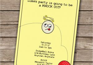 Dodgeball Birthday Party Invitations Invitation Dodgeball Collection by Pixelseeds On Etsy