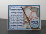 Dodgers Birthday Card L A Dodgers Baseball Birthday Card for Him by