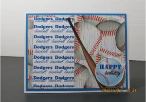 Dodgers Birthday Card L A Dodgers Baseball Birthday Card for Him by