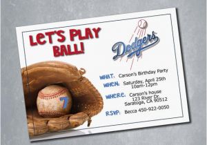 Dodgers Birthday Card Los Angeles Dodgers Digital Birthday Invitation by