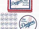 Dodgers Birthday Card Los Angeles Dodgers Edible Cake topper Cupcake Image