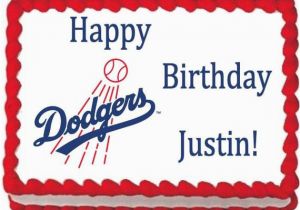 Dodgers Birthday Card Los Angeles Dodgers Edible Photo Cake topper