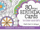 Does Barnes and Noble Have Birthday Cards Cardlets 30 Mini Birthday Cards to Color and Gift by Cq