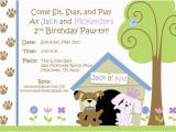 Dog Birthday Invites Free Dog themed Birthday Party Invitations Template Free