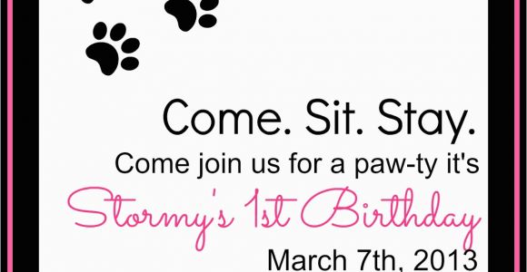 Dog Birthday Invites Keeping My Cents Dog Birthday