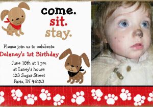 Dog Birthday Invites Puppy Dog Birthday Invitation A Birthday Paw Ty