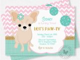 Dog Birthday Invites Puppy Party Invitation Dog Birthday Invitation Chihuahua