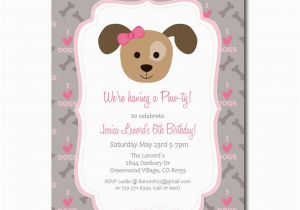 Dog Birthday Invites Puppy Party Invitation with Editable Text Dog Party