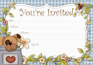 Dog Birthday Party Invitation Templates Dog Birthday Invitations Free Lijicinu 2e007af9eba6