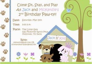 Dog Birthday Party Invitation Templates Free Dog themed Birthday Party Invitations Template Free