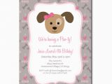 Dog Birthday Party Invitation Templates Puppy Party Invitation with Editable Text Dog Party