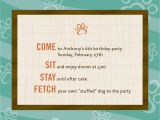 Dog themed Birthday Invitations Dog theme Birthday Invitations 12