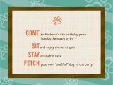 Dog themed Birthday Invitations Dog theme Birthday Invitations 12