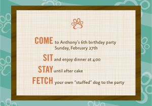 Dog themed Birthday Invitations Dog theme Birthday Invitations 12