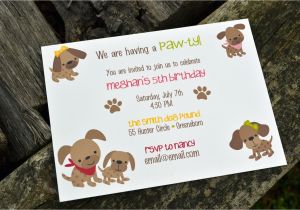 Dog themed Birthday Invitations Kids Puppy Dog Party Invitations Kids Birthday Party