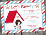 Dog themed Birthday Invitations Puppy Dog Birthday Party Invitation Printable Puppy themed