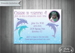 Dolphin Birthday Invitations Dolphin Invitation Pool Birthday Party Invitation Swim Party