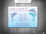 Dolphin Birthday Invitations Dolphin Invitation Pool Party Invitation Swim Party