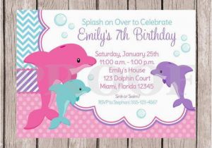 Dolphin Birthday Invitations Dolphin Party Invitations A Birthday Cake
