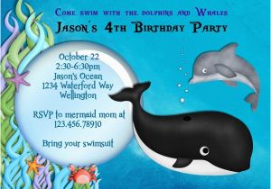 Dolphin Birthday Invitations Printable Dolphin Birthday Party Invitation Ideas Bagvania Free