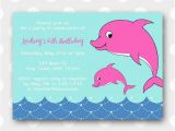 Dolphin Birthday Invitations Printable Printable Dolphin Birthday Party Invitation Dolphin