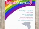 Dolphin Birthday Invitations Printable Printable Rainbow Dolphin Party Birthday Invitation Sarah O