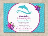 Dolphin Invitations Birthday Personalized Dolphin Birthday Party Invitations Diy Printable