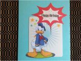 Donald Duck Birthday Card Birthday Card Donald Duck Happy Birthday Handmade