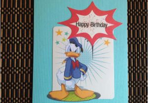Donald Duck Birthday Card Birthday Card Donald Duck Happy Birthday Handmade