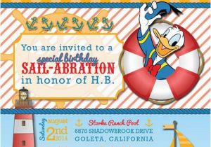 Donald Duck Birthday Card Donald Duck Birthday Party Invitation Ideas Bagvania