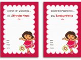 Dora Birthday Cards Free Printable Dora Birthday Invitations Birthday Printable