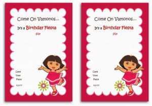 Dora Birthday Cards Free Printable Dora Birthday Invitations Birthday Printable