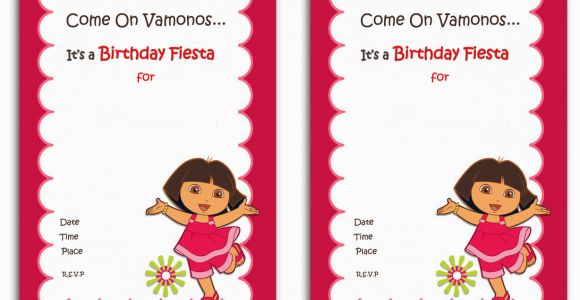 Dora Birthday Cards Free Printable Dora Birthday Invitations Birthday Printable
