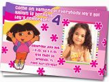 Dora Birthday Cards Free Printable Dora Explorer Birthday Invitations Ideas Bagvania Free