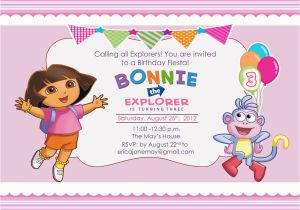 Dora Birthday Cards Free Printable Dora the Explorer Birthday Party Invitations Dolanpedia