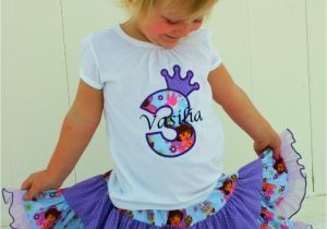 Dora Birthday Dresses Ari 39 S Angels Girls Dora Birthday Outfit Monogrammed