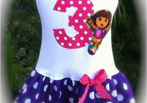 Dora Birthday Dresses Items Similar to Girls Custom Boutique Dress Dora Birthday