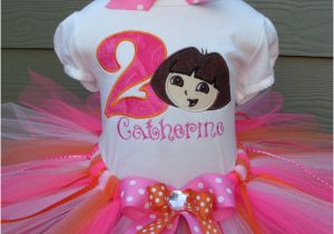 Dora Birthday Dresses Personalized Dora Baby Little Girls Birthday Tutu Outfit