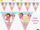 Dora Happy Birthday Banner Dora Birthday Banner Dora Birthday Party Printable by