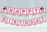 Dora Happy Birthday Banner Dora Princess Birthday Banner