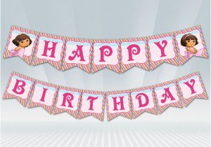 Dora Happy Birthday Banner Dora Princess Birthday Banner