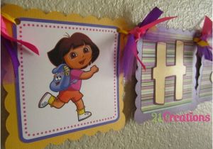 Dora Happy Birthday Banner Sale Dora the Explorer Happy Birthday Banner Last One