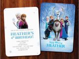 Double Sided Birthday Invitations Frozen Birthday Invitation Double Sided Set Of 15 by