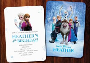 Double Sided Birthday Invitations Frozen Birthday Invitation Double Sided Set Of 15 by