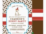 Double Sided Birthday Invitations Puppy Party Double Sided Invitation Red