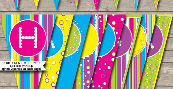 Download A Happy Birthday Banner Colorful Banner Template Happy Birthday Banner