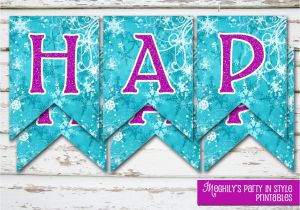 Download A Happy Birthday Banner Instant Download Frozen Happy Birthday Banner